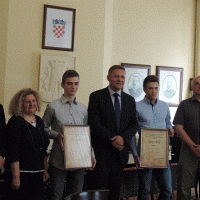 Prijem Frana Lukšića i Davida Fabeka kod gradonačelnika Samobora